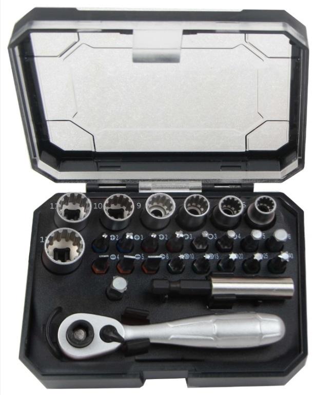 26PC 1/4 FITS-ALL SOCKET & BIT