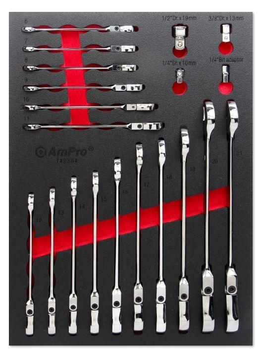 20PC FLEX GEARED WRENCH AND AD