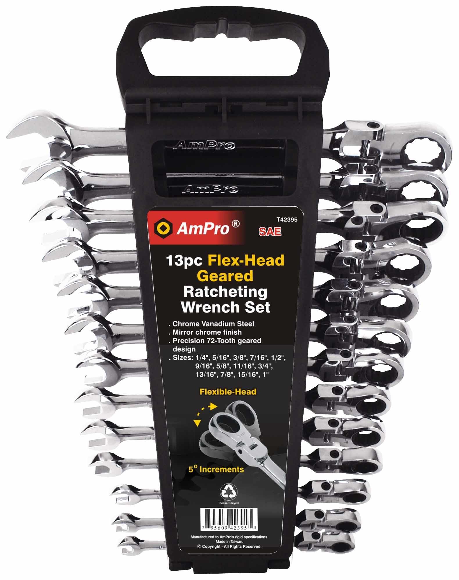 13PC FLEX GEARED COMB. WRENCH