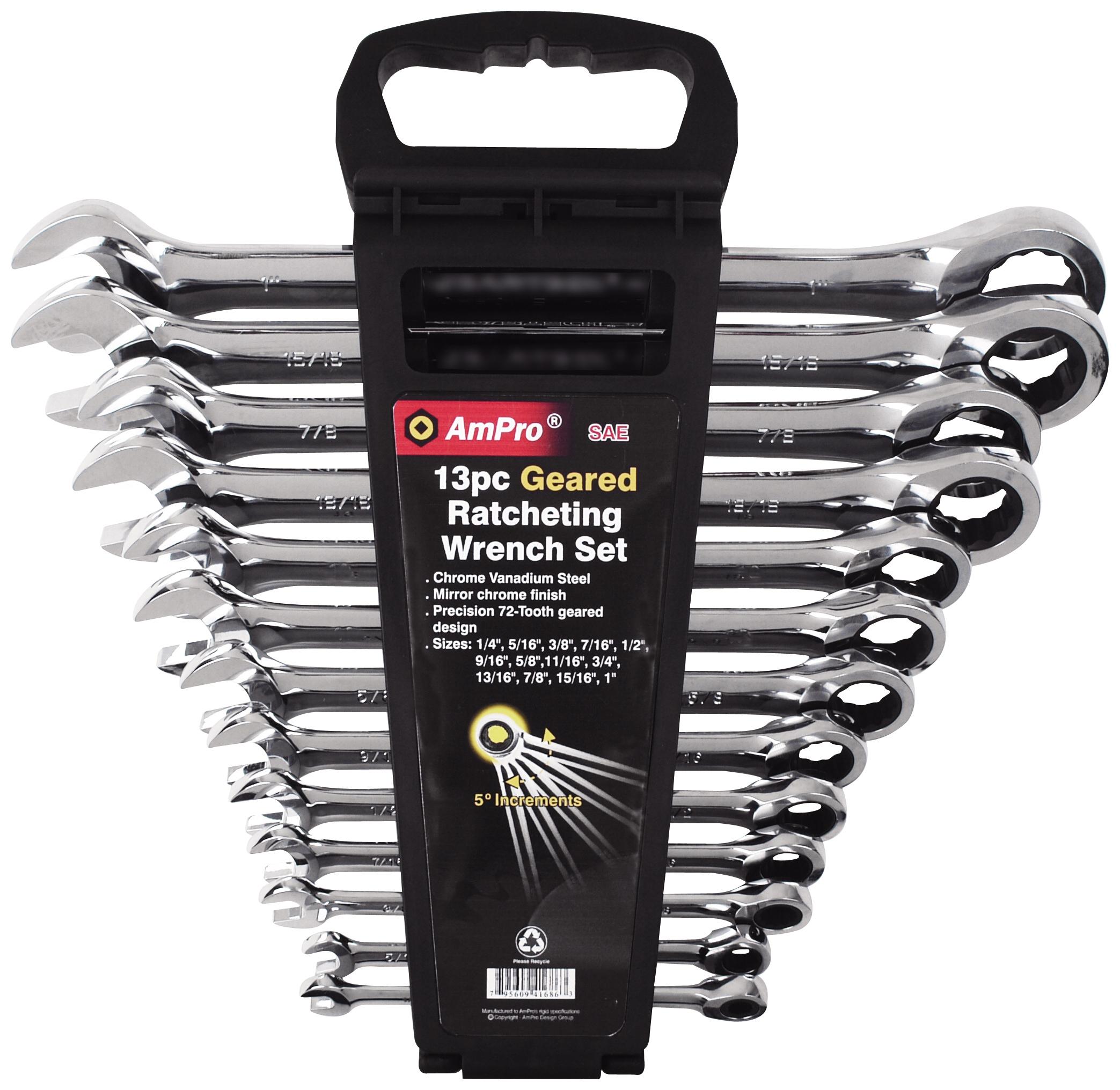 SpWrench Ratch Set (1/4-1) 13p