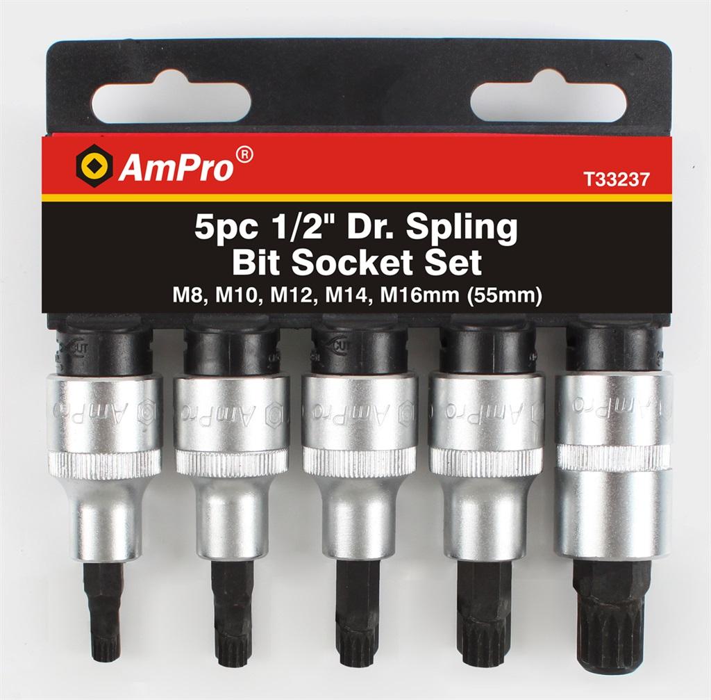 6PC 1/2 SPLINE SOCKET SET  55M