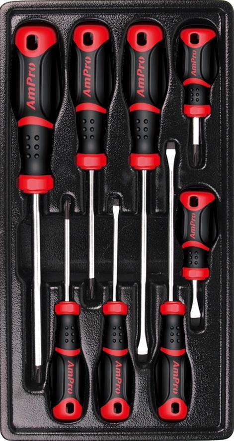Screw Driver Set Power Grip 8