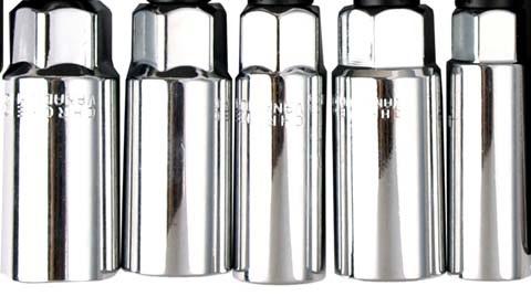 5PC 3/8'' DR 6PT SPARK PLUG SO