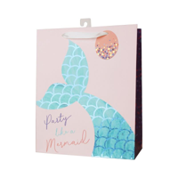 LRG PARTY LIKE A MERMAID GIFT BAG 26X32X12CM