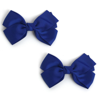 2PK BOW HAIR CLIP-BLUE