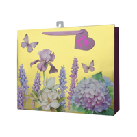 XLRG SPRING FLOWERS HORIZONTAL GIFT BAG 38X31X11CM