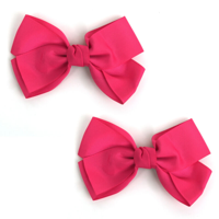 2PK BOW HAIR CLIP-PINK
