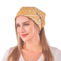 50CM PRINTED GOLD BANDANA