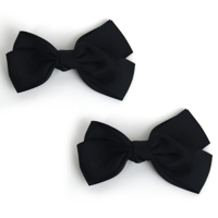 2PK BOW HAIR CLIP-BLACK