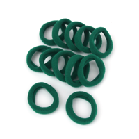 12PK ELASTIC HAIR BANDS-GREEN
