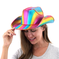LIGHT UP RAINBOW COWBOY HAT