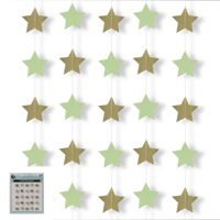 2PK 2M STAR GARLAND-MINT