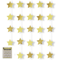 2PK 2M STAR GARLAND-YELLOW