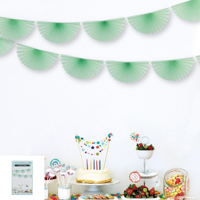 3M MINT PAPER FAN GARLAND