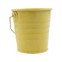 YELLOW TIN BUCKET 7.5CM H
