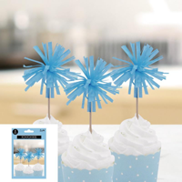 12PK 13CM BLUE POMP POM PICKS