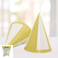 6 15.5CM YELLOW PAPER HATS