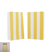 6 YELLOW STRIPED PARTY BAGS