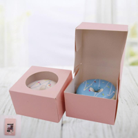 4PK PINK SINGLE DONUT BOX 10X10X6.5CM