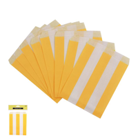 18 YELLOW STRIPED LOOT BAGS 13X18CM