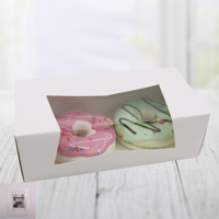 3PK WHITE 2 DONUT BOX-20X10X6.5CM