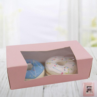 3PK PINK 2 DONUT BOX-20X10X6.5CM