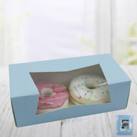 3PK BLUE 2 DONUT BOX-20X10X6.5CM