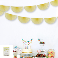 3M 40CM YELLOW PAPER FAN GARLAND