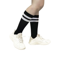 40CM BLACK STRIPE KNEE HIGH SOCKS