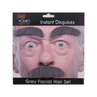GREY FACIAL HAIR SET