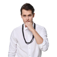 3PK 80CM PARTY NECKLACE-BLACK