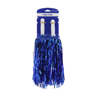 2PK METALLIC POM POM-BLUE