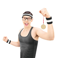 HEADBAND & 2PK WRISTBAND-BLACK