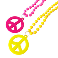 BEADED PEACE SIGN NECKLACE