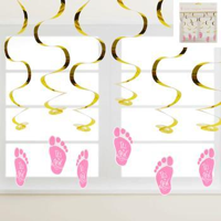 6PK 1ST BIRTHDAY SWIRL DECORATIONS