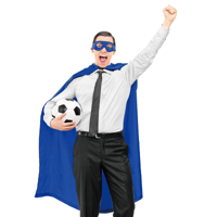 120CM TEAM SUPPORTER CAPE-BLUE