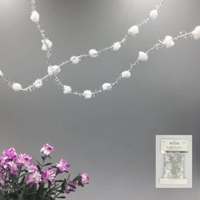 2M WHITE POM POM RIBBON