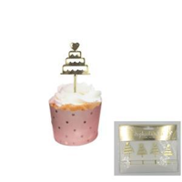 4 GOLD CAKE TOPPERS