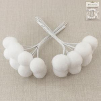 16 WHT POM POM PICKS