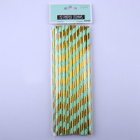 20PK LUXE MINT PAPER STRAWS