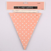 50PK CORAL PINK STYLE BUNTING