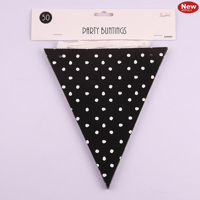 50PK BLACK STYLE BUNTING