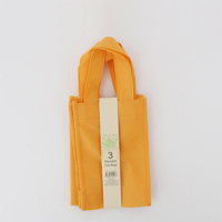 3PK CORAL REUSABLE TOTE BAGS (12X8X18CM)