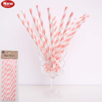 20PK PINK PAPER STRAWS