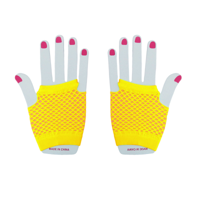 FISHNET GLOVES-YELLOW