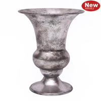 IAKOBOS METAL VASE SILVER