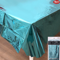 137*254CM METALLIC BLUE TABLE COVER