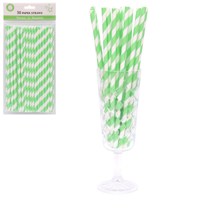 50PK SHAMROCK PAPER STRAWS