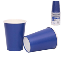20PK 266ML PAPER CUPS-AZURE