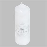 5CM X 15CM UNSCENTED WHITE CANDLE